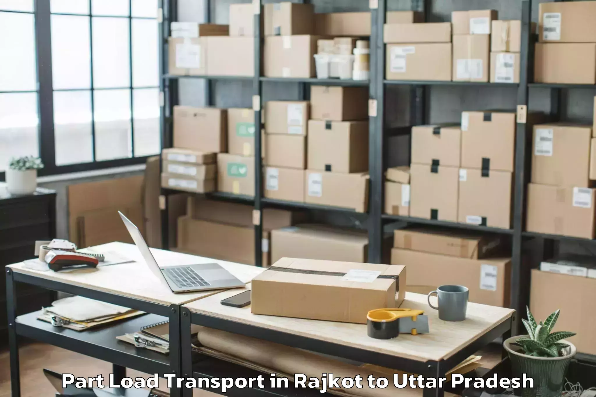 Expert Rajkot to Wave Mall Noida Part Load Transport